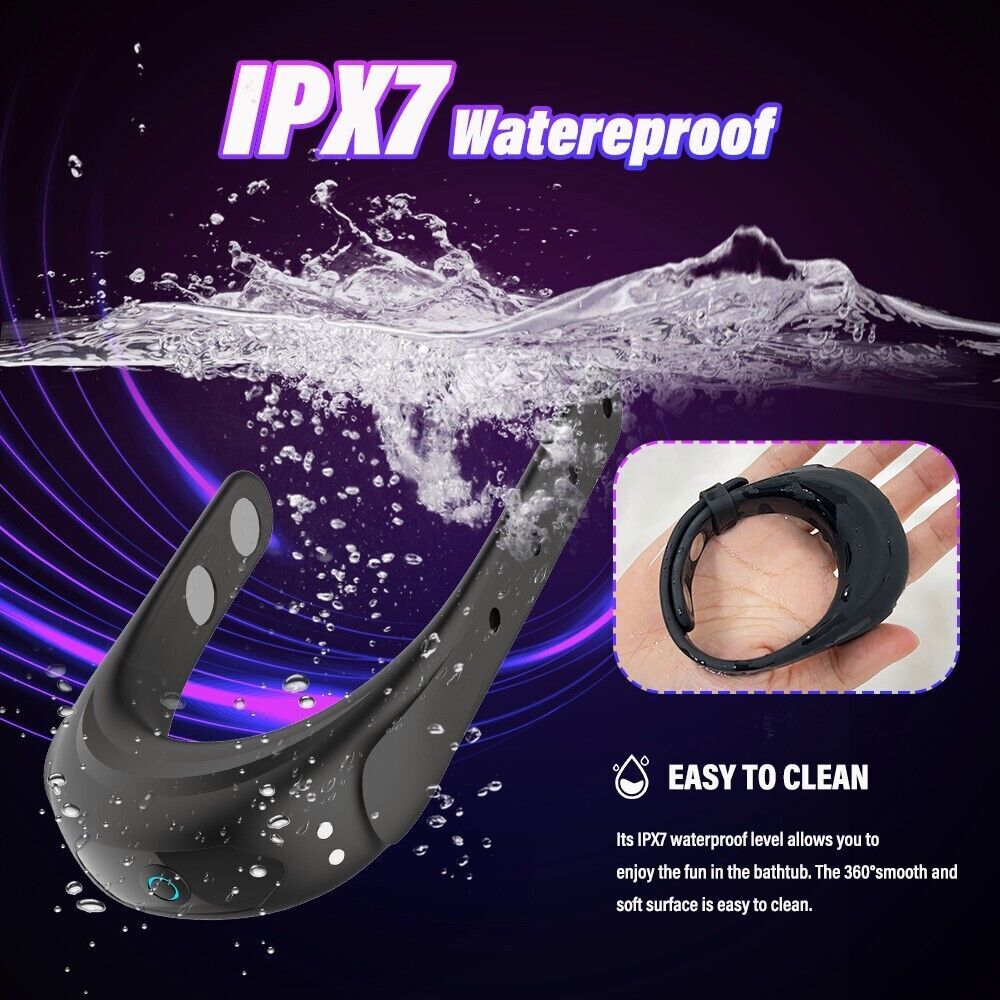 Rechargeable 10 Speed Electric Ring Penis Enhancer Delay Time for Male Couples
