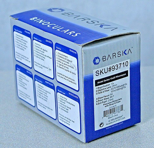 Barska 10x25 Compact Binoculars with Compass & Case