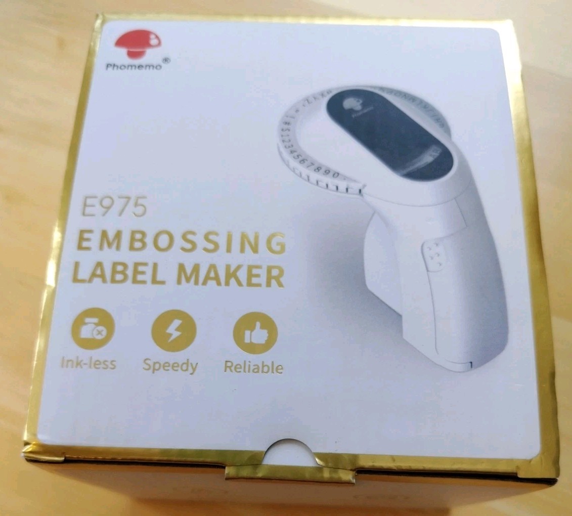 Phomemo E975 Embossing Label Maker Machine with 3 Tapes