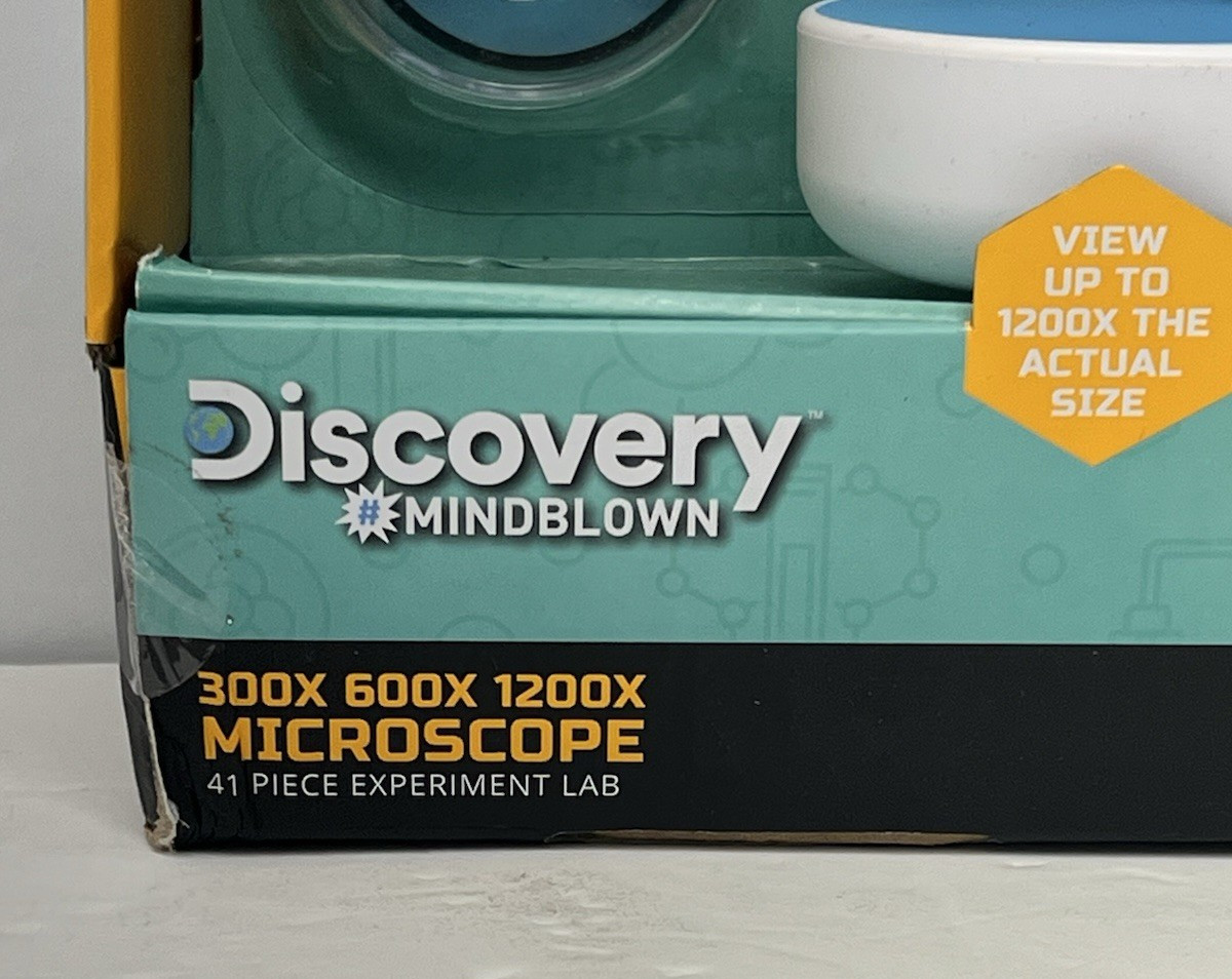 Discovery #MINDBLOWN 1200X, 600X, 300X Microscope 41-Piece Experiment Lab New