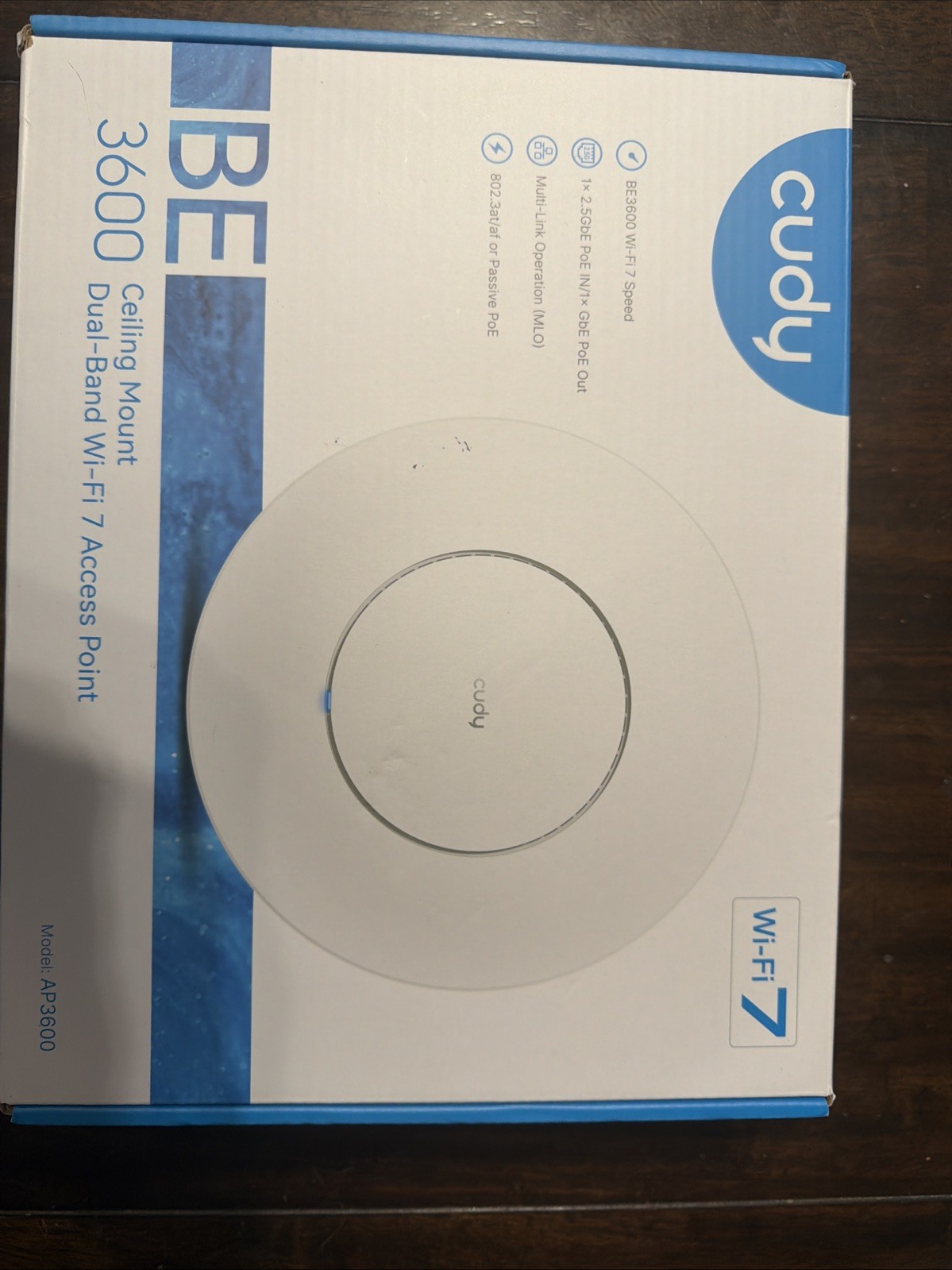 BE3600 Dual Band Ceiling Mount Wi-Fi 7 Wireless Access Point, 4-Stream, 2.5G ...