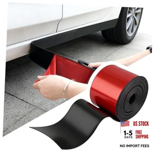 13Ft x 3.15In Side Skirts for Cars Protector,Flexible Rubber Bumper Guard for