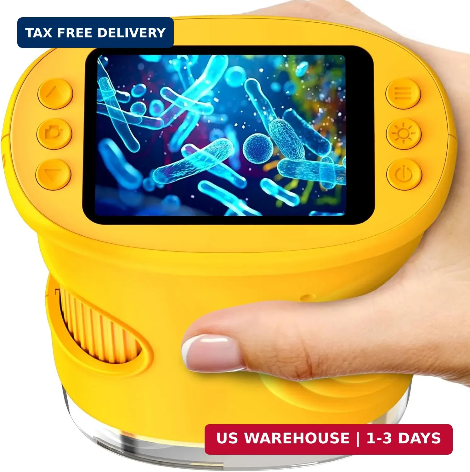 1000X Digital Handheld Microscope for Kids with 2.0" IPS Screen, Outdoor Toys Po