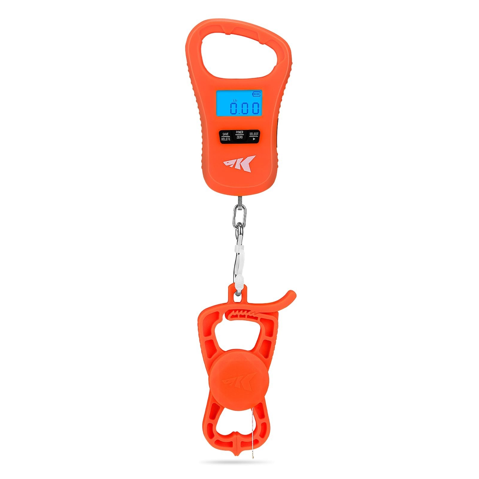 Digital Fish Scale 65lb Capacity, USB Rechargeable, Ultra-Thin LCD Display, Ergo