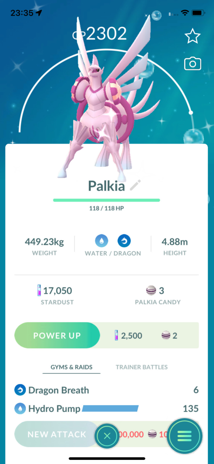 Shiny Palkia Origin Form ! Registered or Unregistered ! 30 Days Friendship !! Go