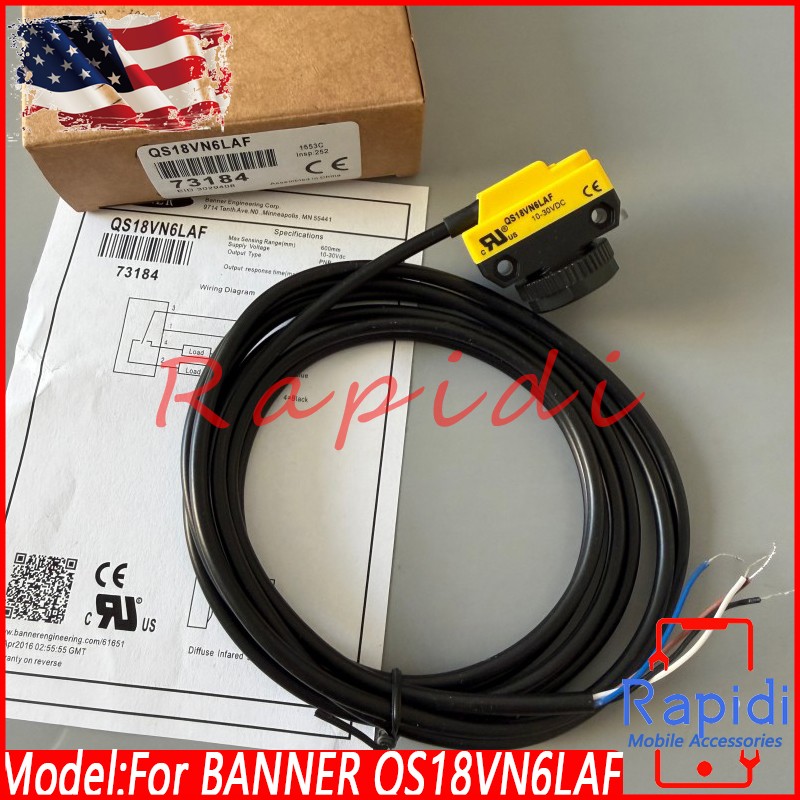 NEW For Banner Engineering QS18VN6LAF 73184 Photoelectric Sensor Switch 10-30VDC