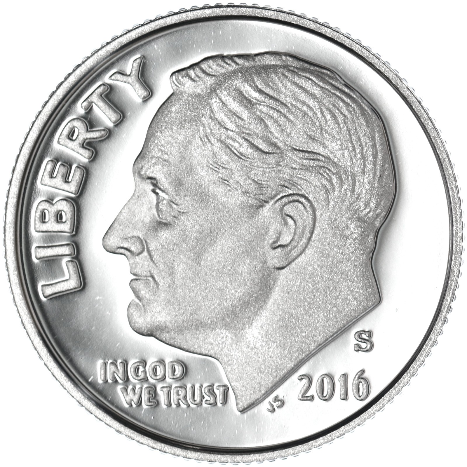 2016 S Roosevelt Dime Gem DCam Proof CN-Clad
