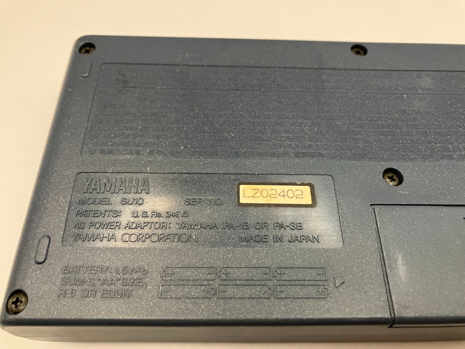 YAMAHA SU10 Sampling Unit MIDI Sampler Synthesizer