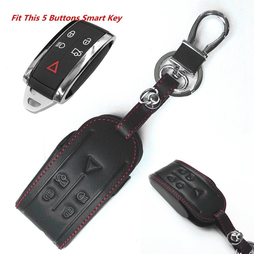 Car Key Case Cover For JAGUAR XF XK XKR Key Chain Parts Remote 5 Buttons