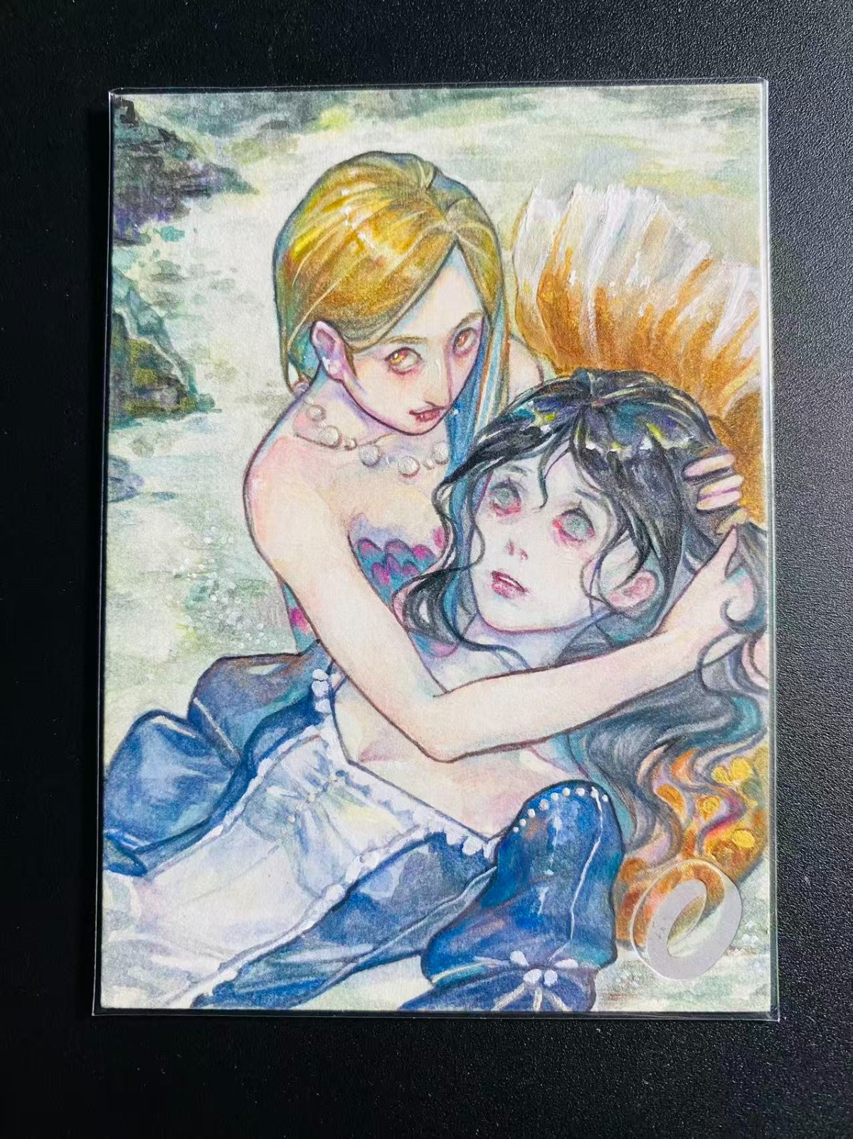 Deep Alley Studios The Little Mermaid and the Princess 1/1 Sketch Card by Jorya