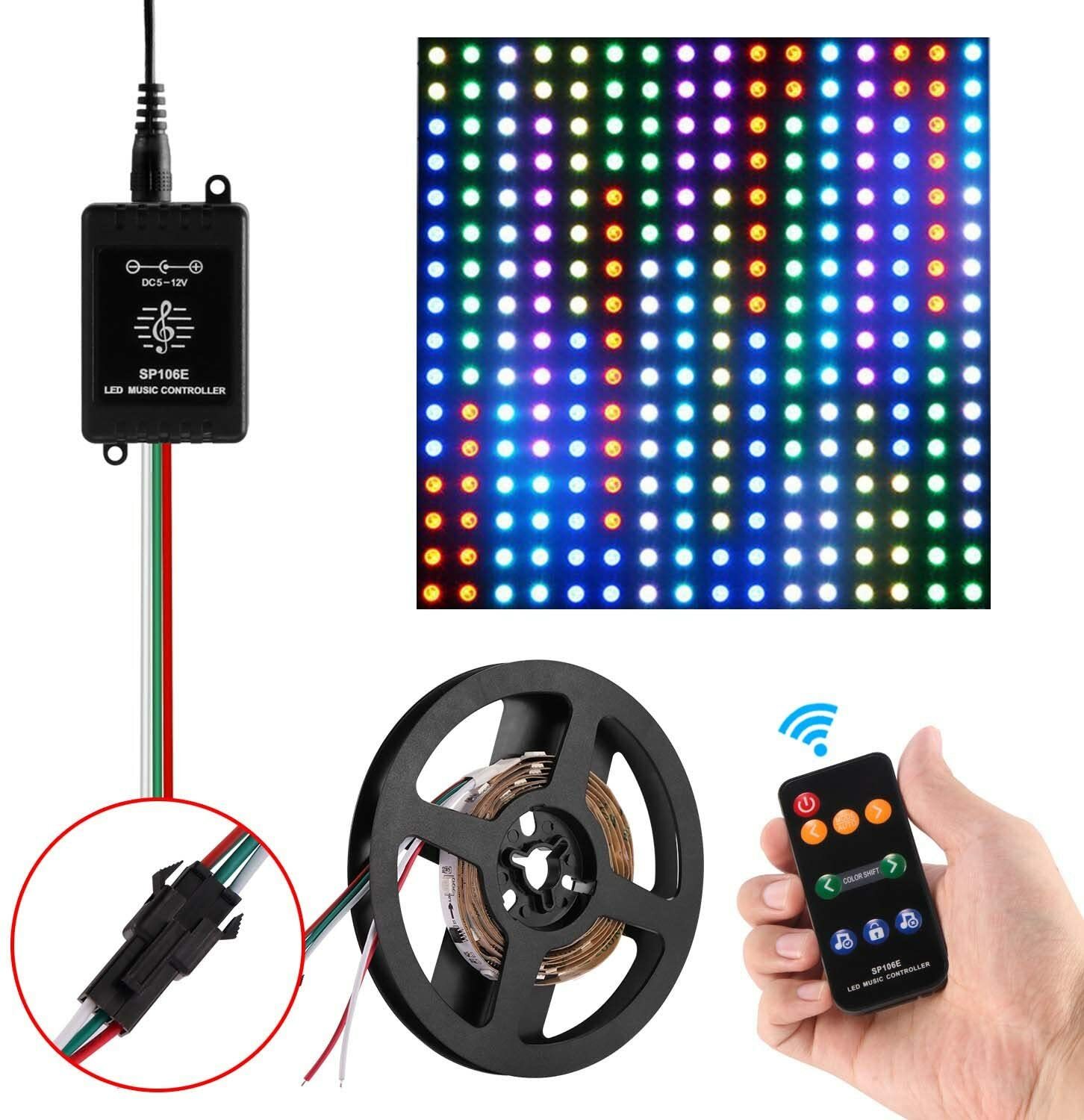 LED Music Controller Wireless RF Remote 5V-24V SP106E 9Key For WS2811 WS2812