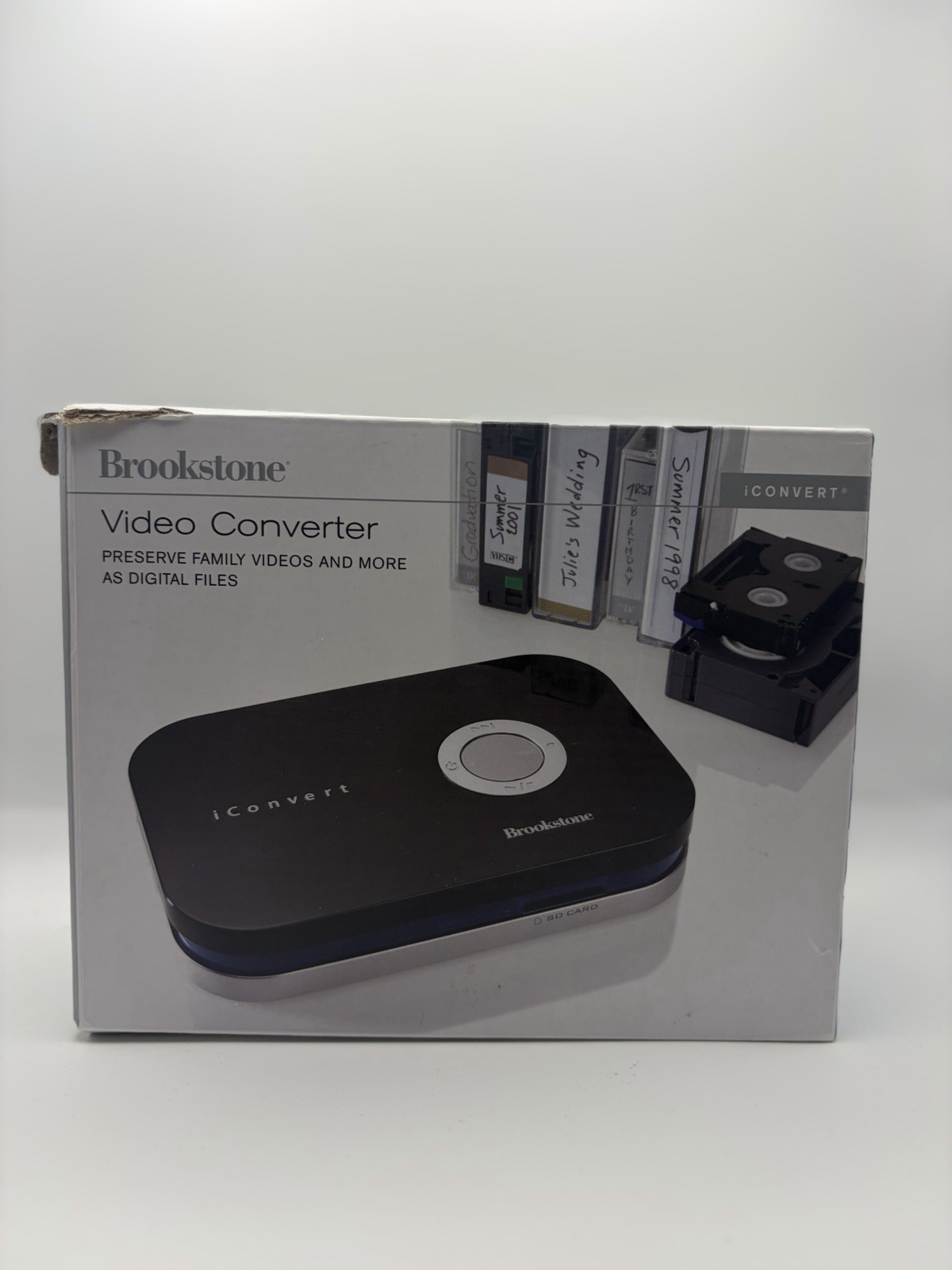 Brookstone iConvert Video Converter Analog to Digital w/ SD Card Slot NTSC/PAL