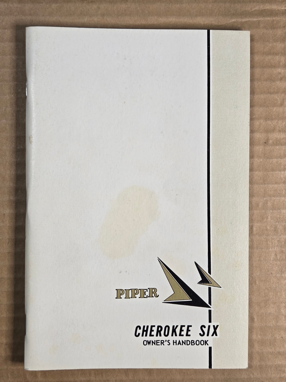 PIPER Cherokee Six Airplane Aircraft Owner's Handbook - Good Condition