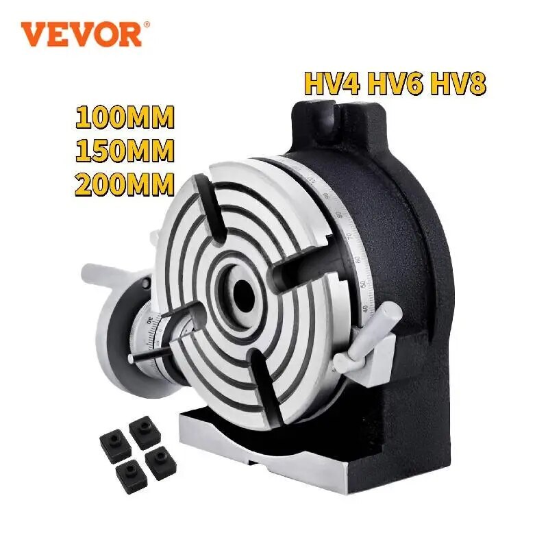 Vertical & Horizontal Milling Machine Rotary Table 360° for Indexing Drilling