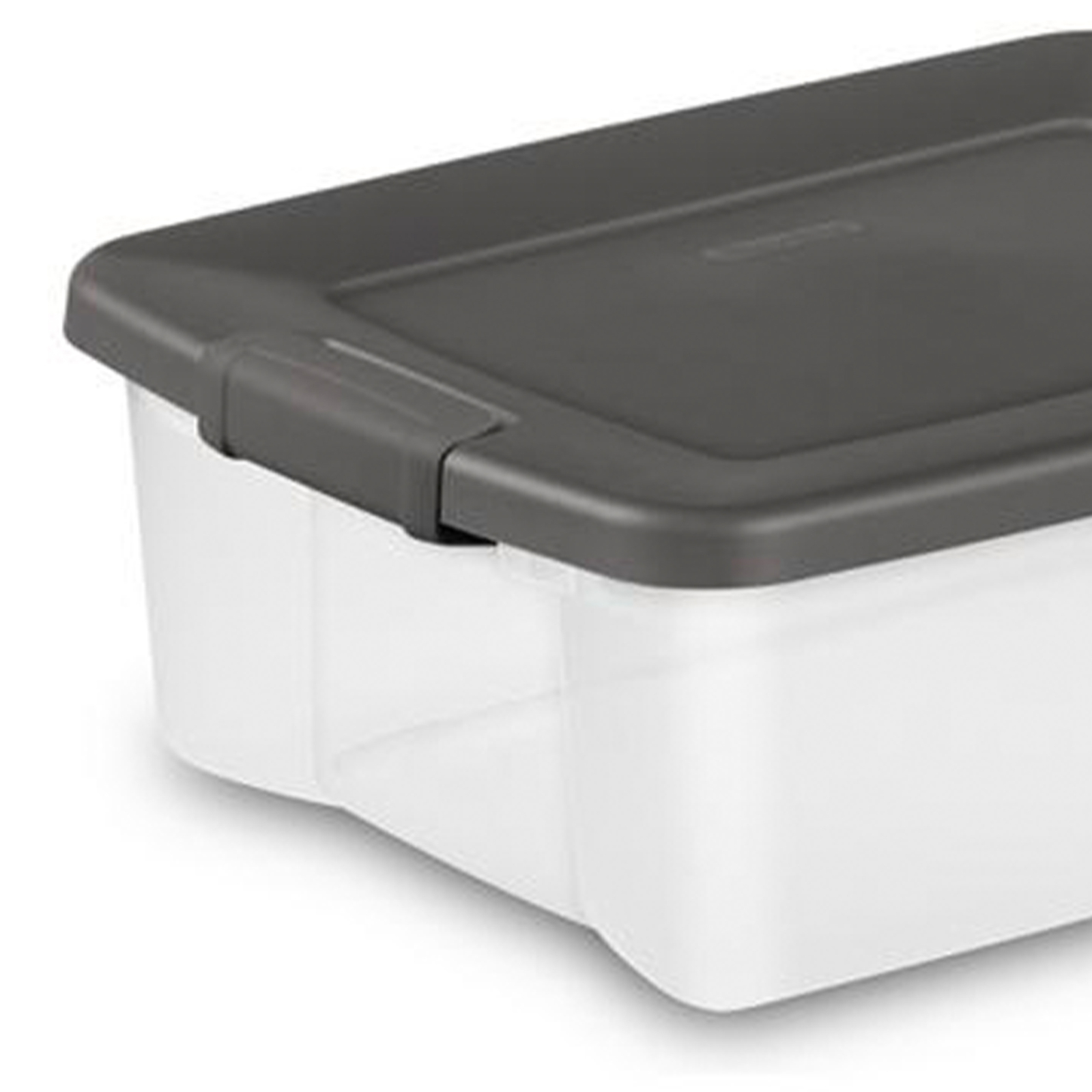 Sterilite 25 Quart ShelfTote, Stackable Storage Bin with Latching Lid, 6 Pack