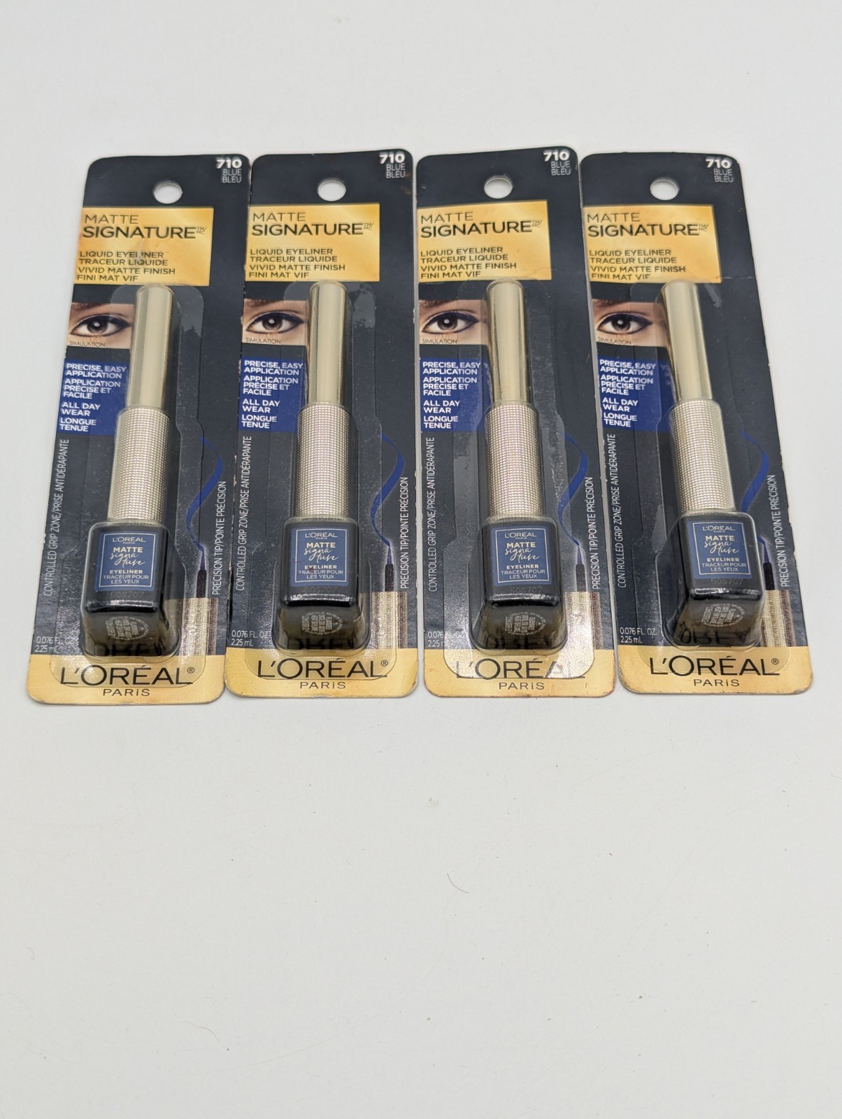 4-Pack L'Oreal Liquid Eyeliner Matte Signature 710 Blue Waterproof 2.25mL New