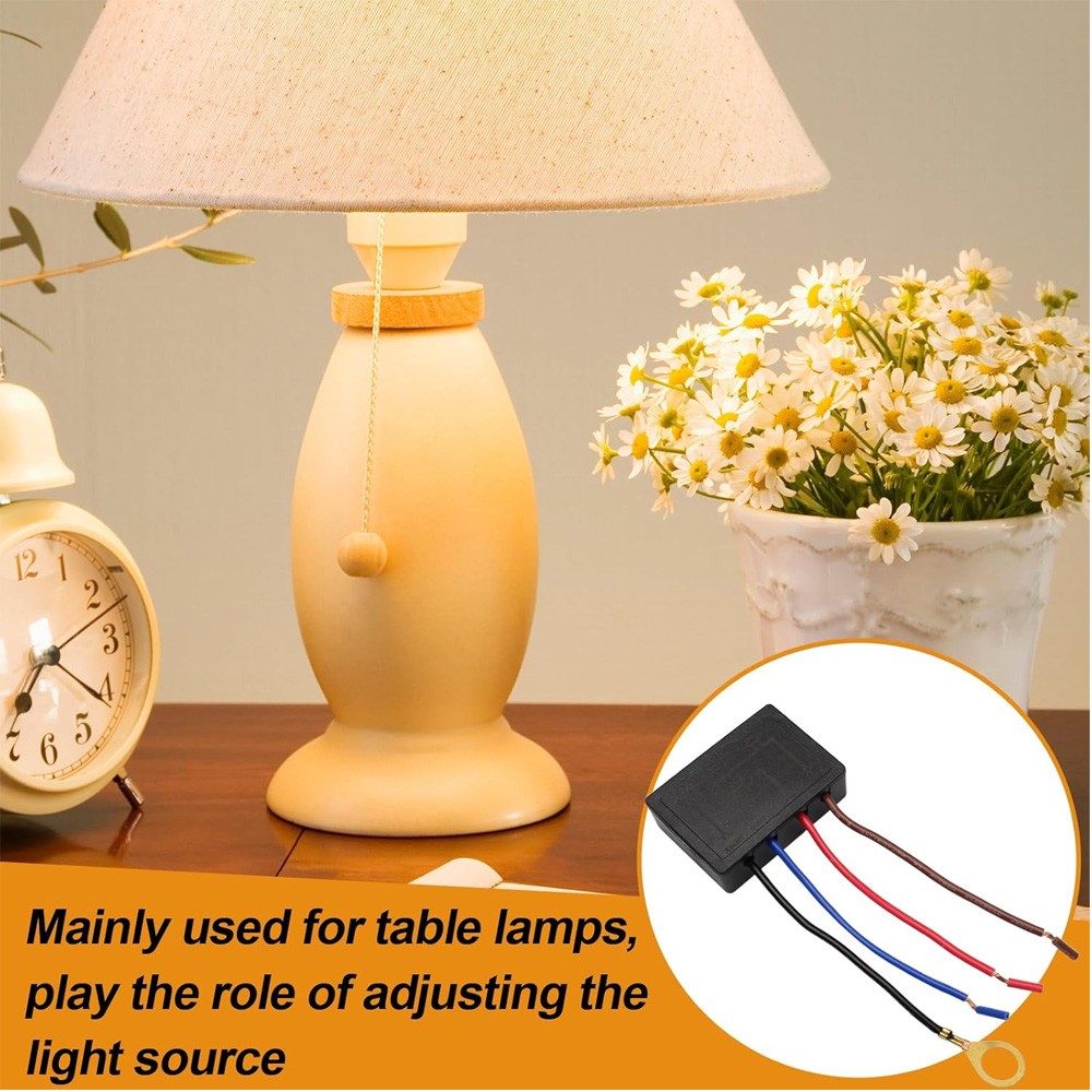 4Pc 80W 3 Way Touch Control Sensor Table Light Parts Dimmer Bulb Lamp Switch US