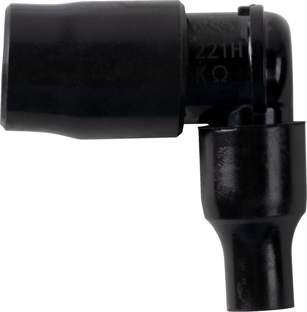 K&S Spark Plug Cap with 90 Degree Bend LD05EH/92248 10mm/12mm Black