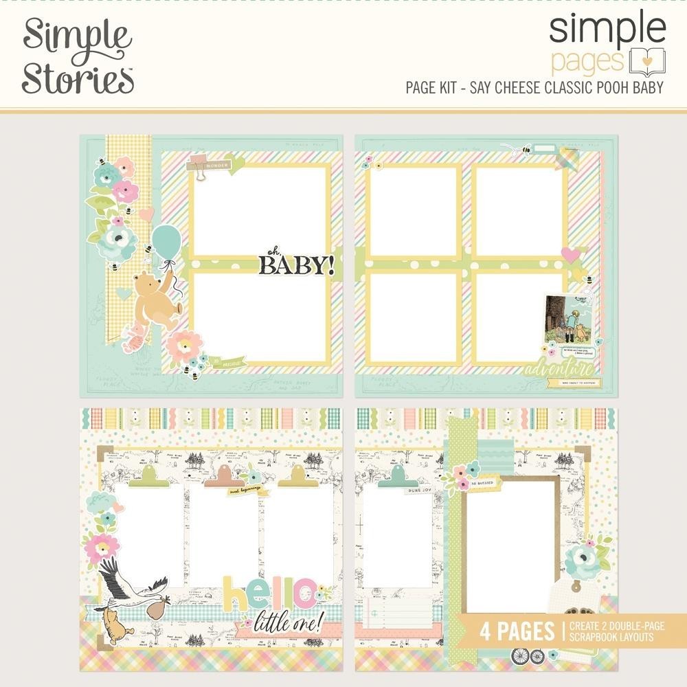 Simple Stories Classic pooh baby page kit  scrapbooking