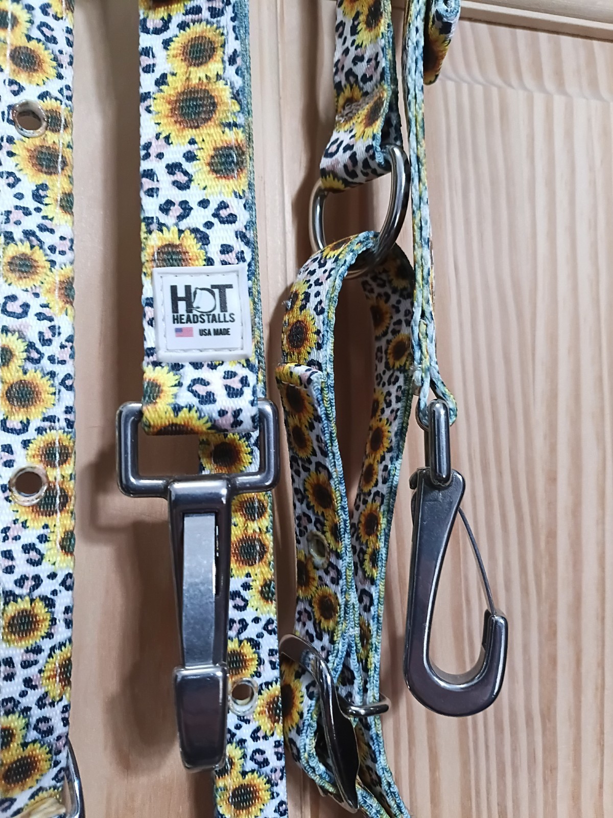 Hot Headstalls White Cheetah Sunflower Sunflower Tack Set- Brand New