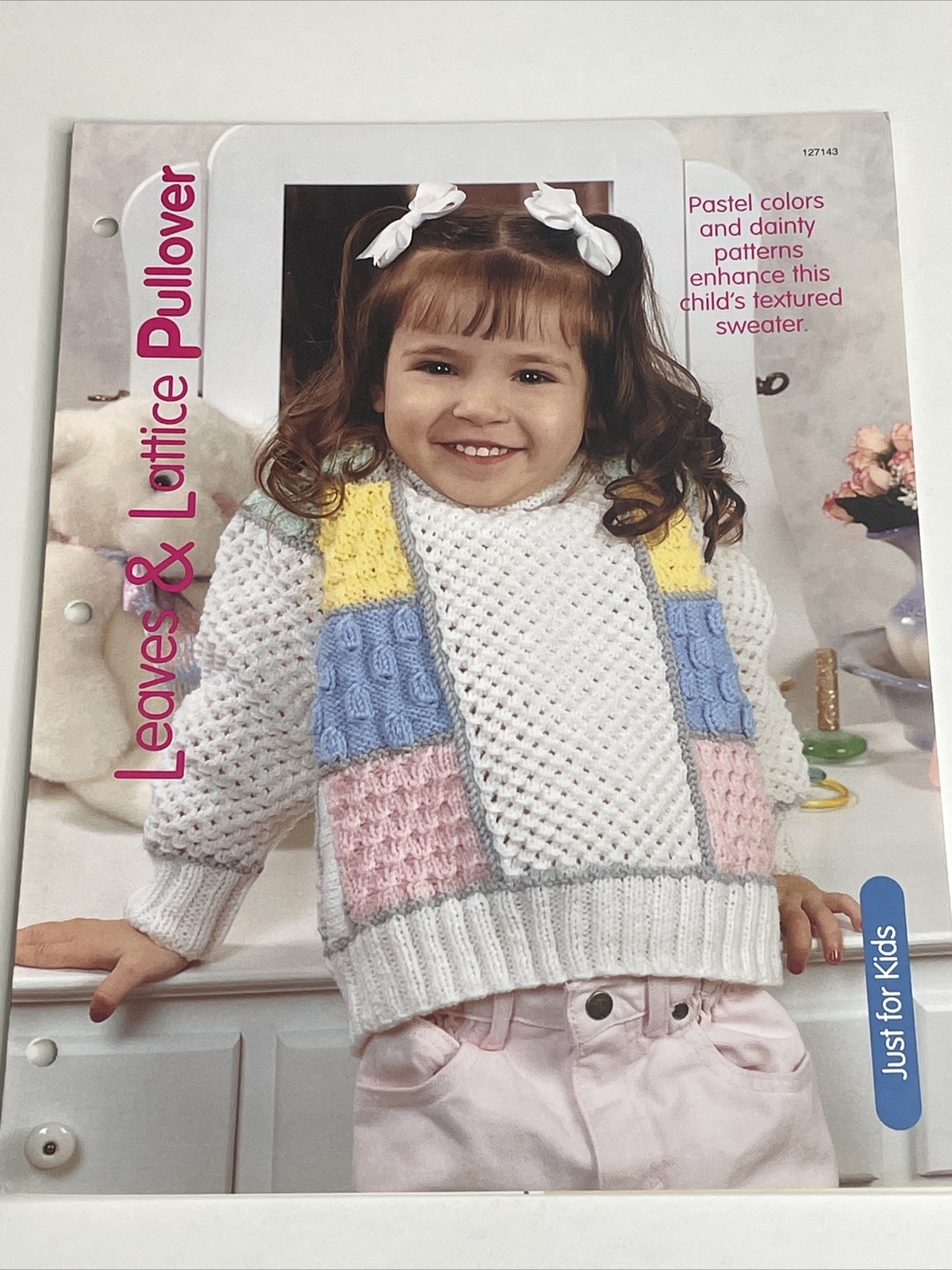 Leaves & Lattice Pullover Childs Sweater Knitting Pattern House of White Birches