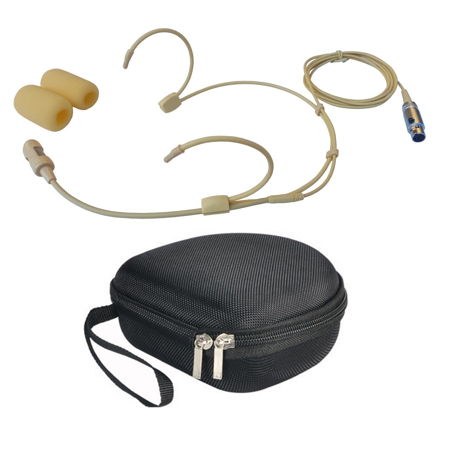 Cardioid Headworn Microphone Replacement for Shure Wireless Headset System Beige