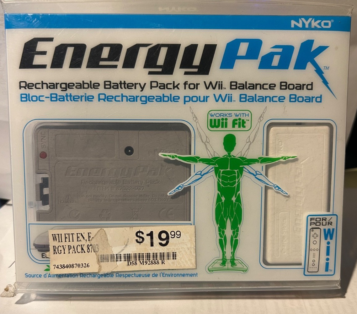 Nyko Energy Pak Rechargable Battery Pack For Nintendo Wii Balance Board New