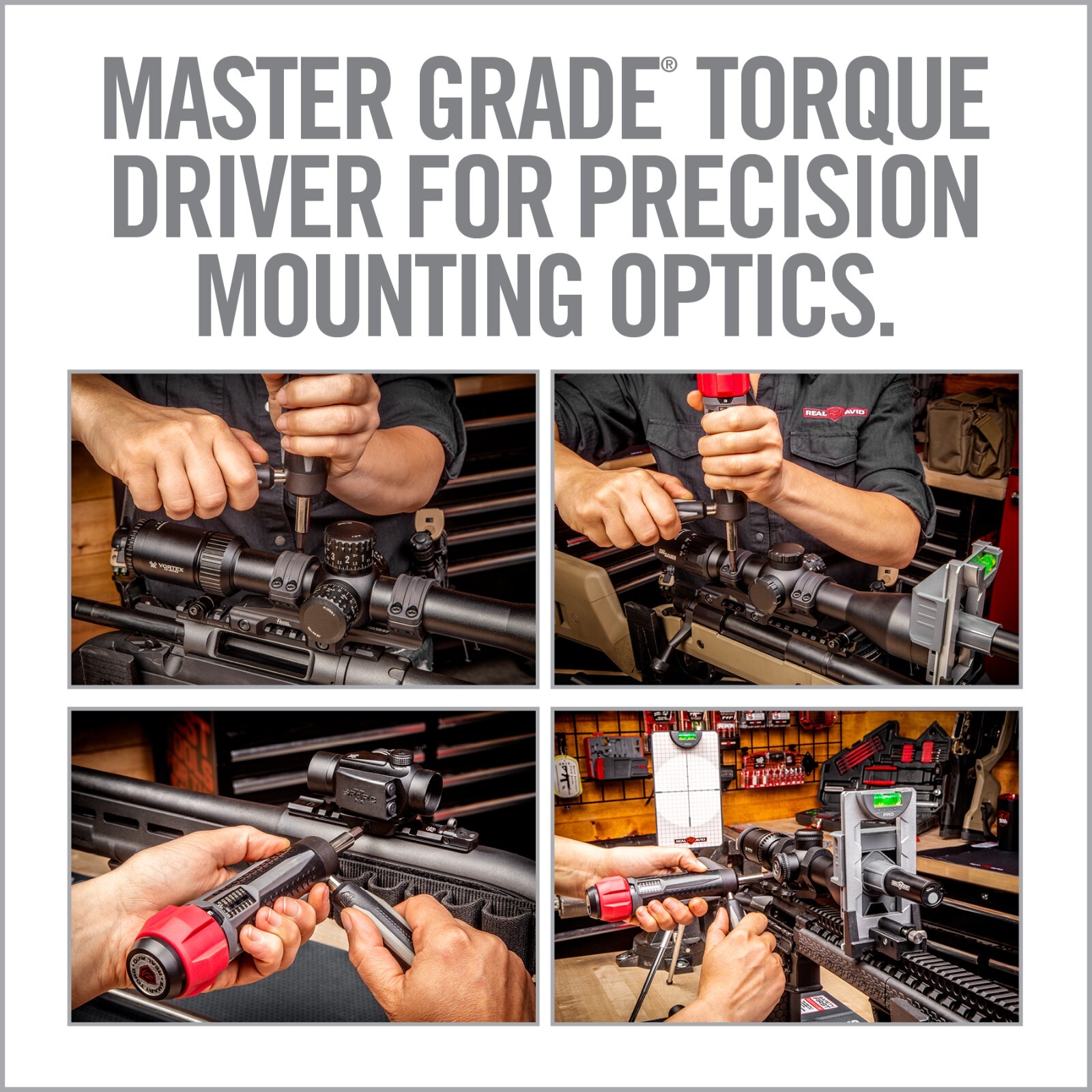 Real Avid Scope Leveling Kit & Precision Scope Level System (AVLVLRSTCOMBO)