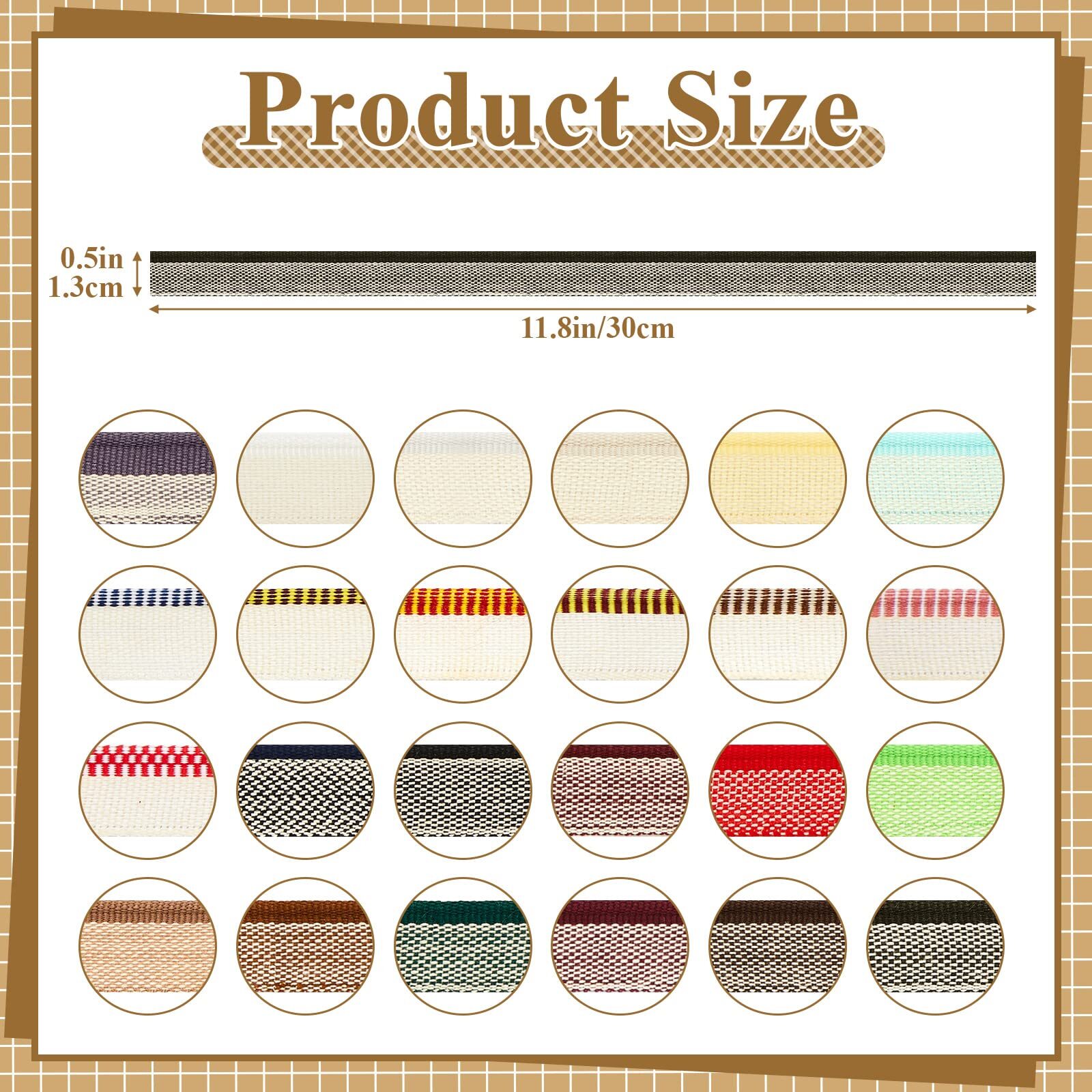 48Pcs Book Binding Headbands Cotton Book Headband Book Binding Kit for Beginners
