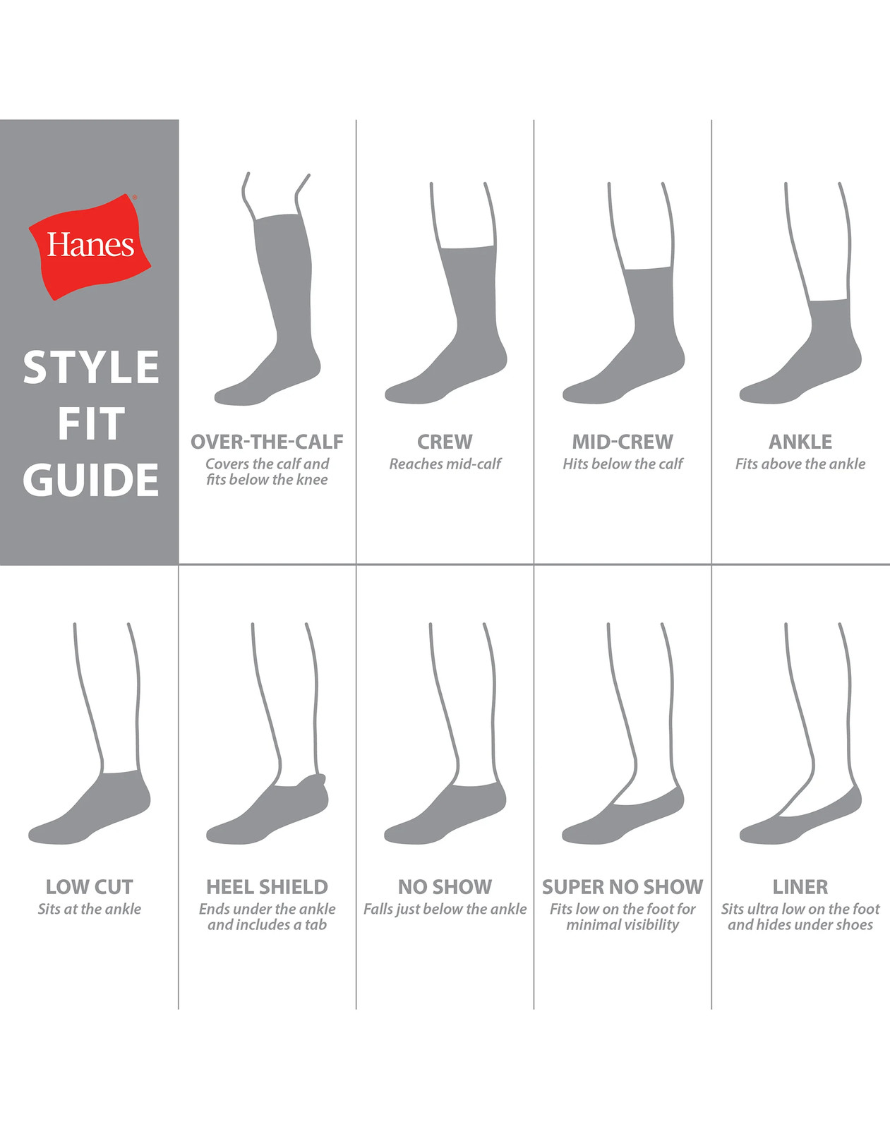 Hanes Big & Tall Crew Socks 6-Pack Mens Performance Cushioned Arch Support 12-14