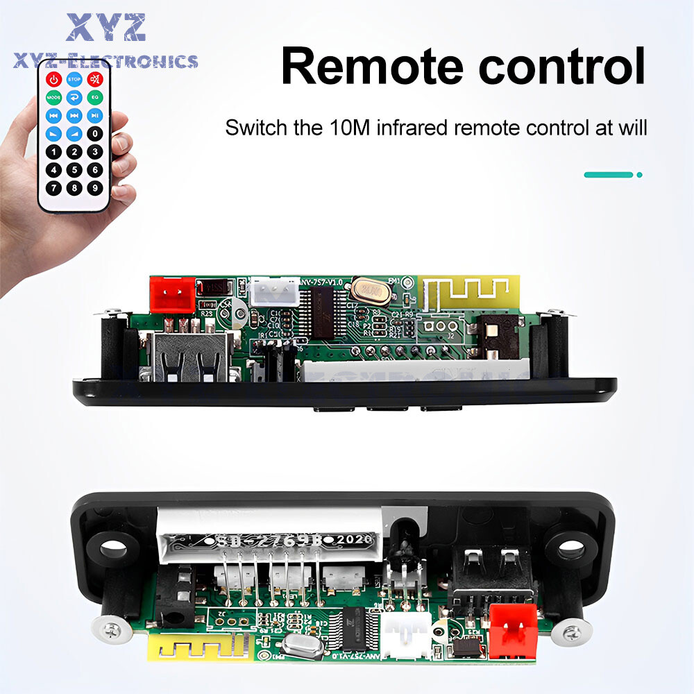 TWS Bluetooth 5.0 MP3 Decoder Board DC3.7-5V FM Radio MP3 Player Lossless Audio
