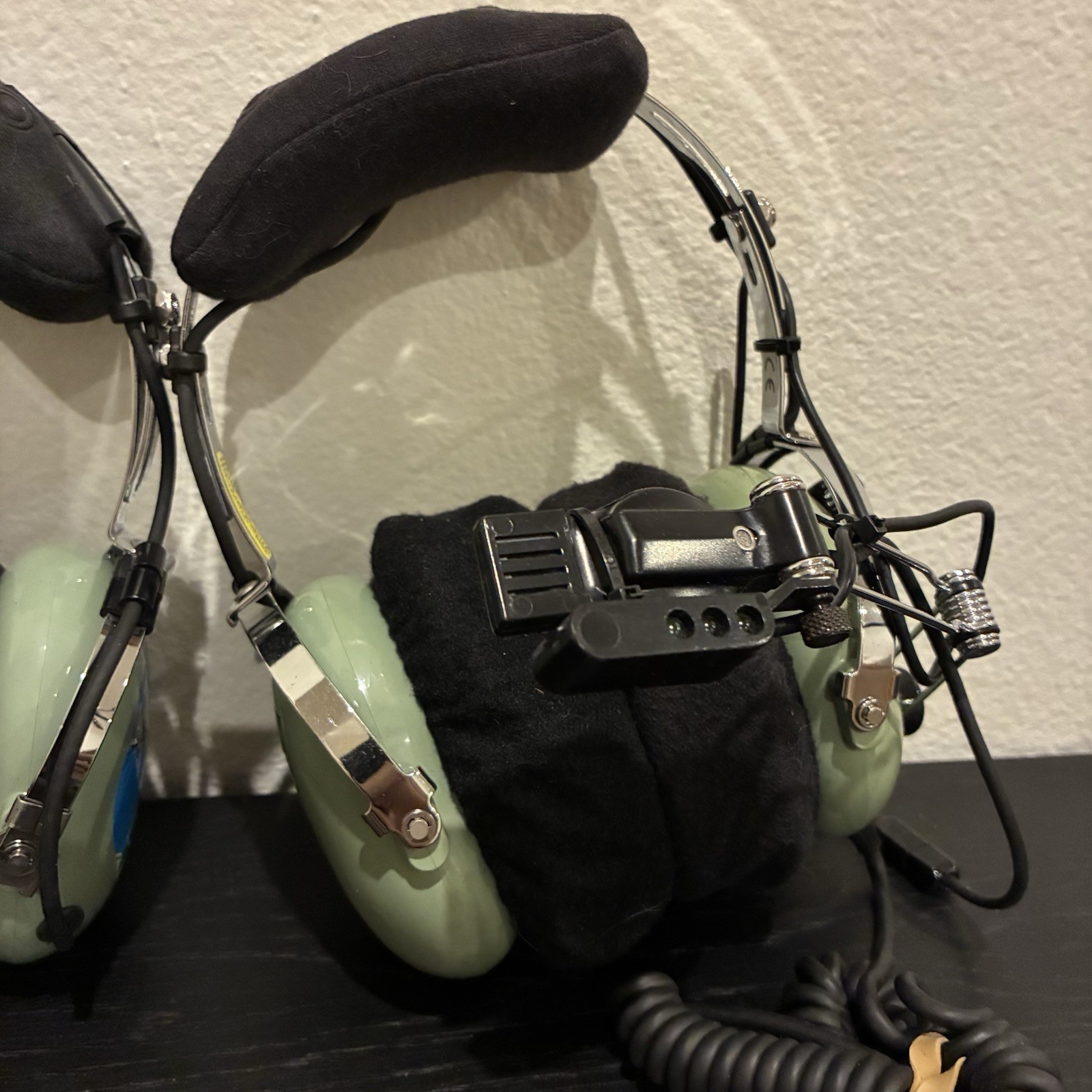 Two David Clark Model H10-76 Aviation Headset With Aero Soft Cushions