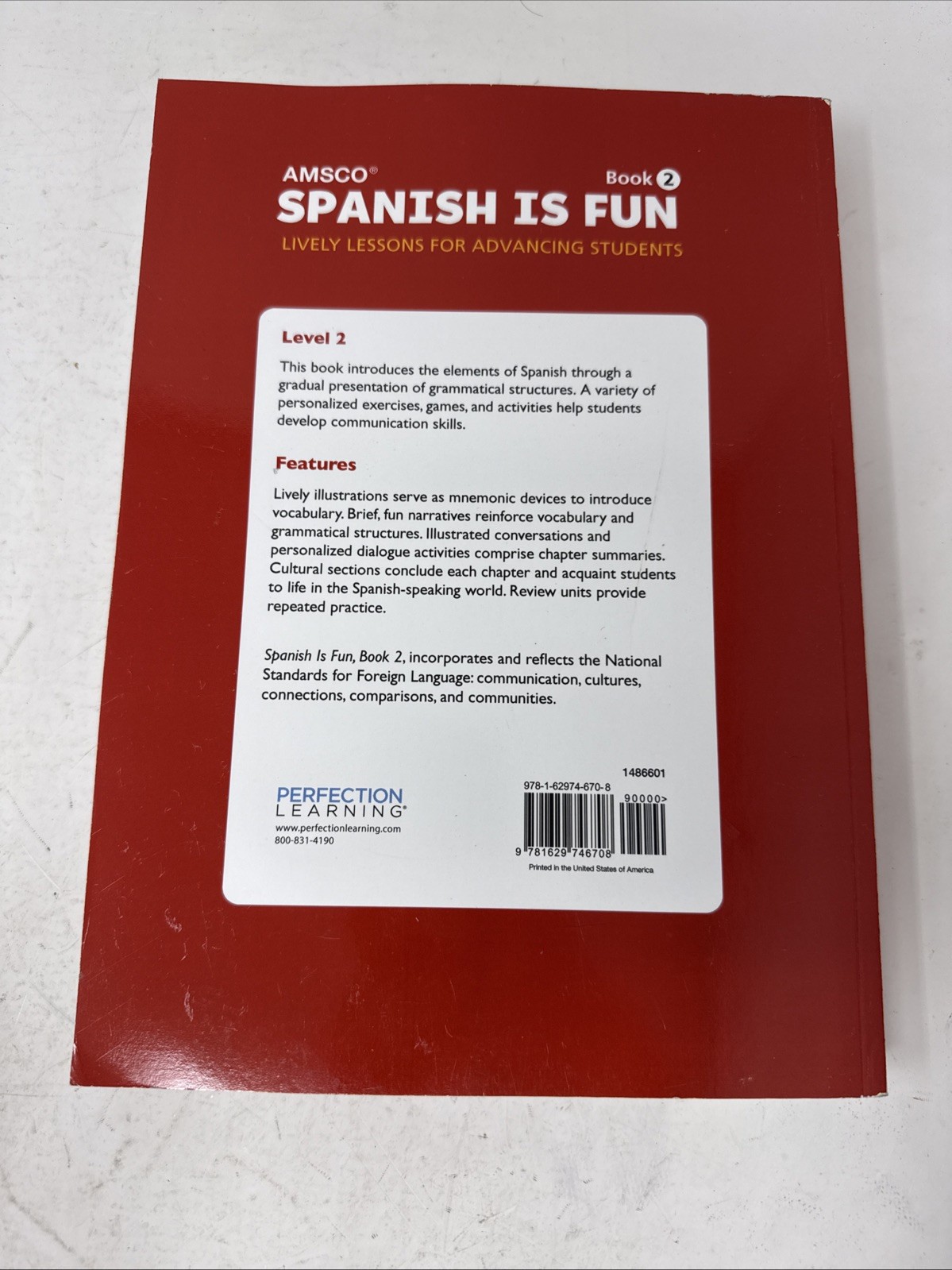 Spanish Is Fun. Lively Lessons For Advancing Students. Book 2. AMSCO. Textbook