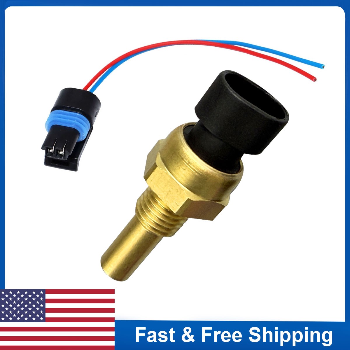 Coolant Temp Sensor W/ Connector For GM GMC TPI TBI LT1 LS1 LS2 4.8 5.3 6.0 5.7