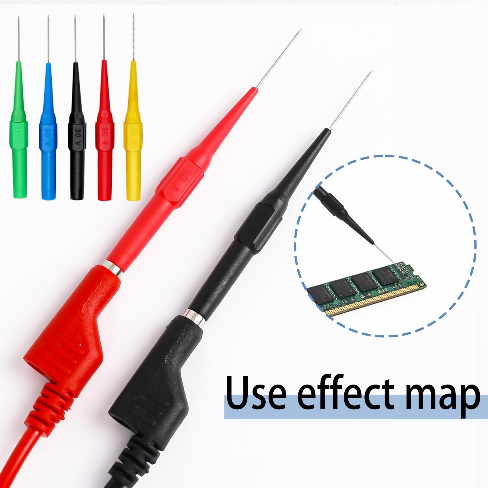 15pcs Test Back Probe Pin,Wire Piercing Insulation Back Probes Probe Non-Dest...