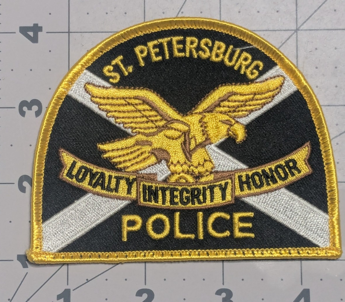 POLICE FIRE ID PATCH COLLECTIBLE NEW SEW ON PATCH ST. PETERSBURG POLICE