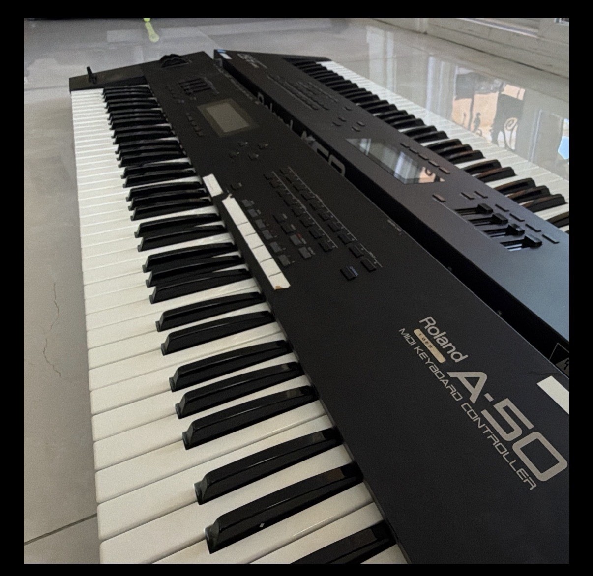 TWO Roland A-50 76-Key Weighted MIDI Keyboard Controller, excellent condition