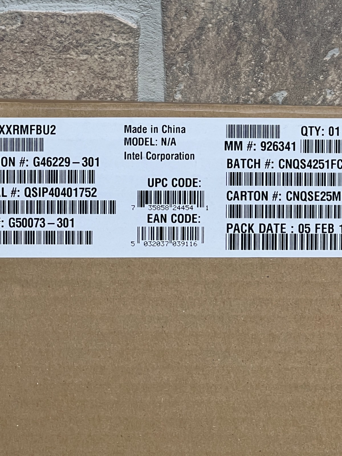 Intel AXXRMFBU2 RAID Maintenance Free Backup Open Box