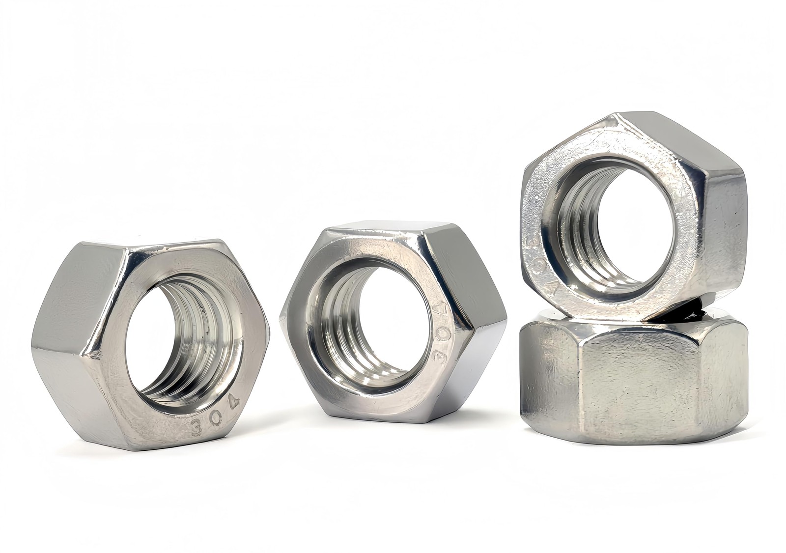 50 PCS 3/8"16 Hex Nuts 304 A270 Stainless Steel Hardware Standard Inch Fine