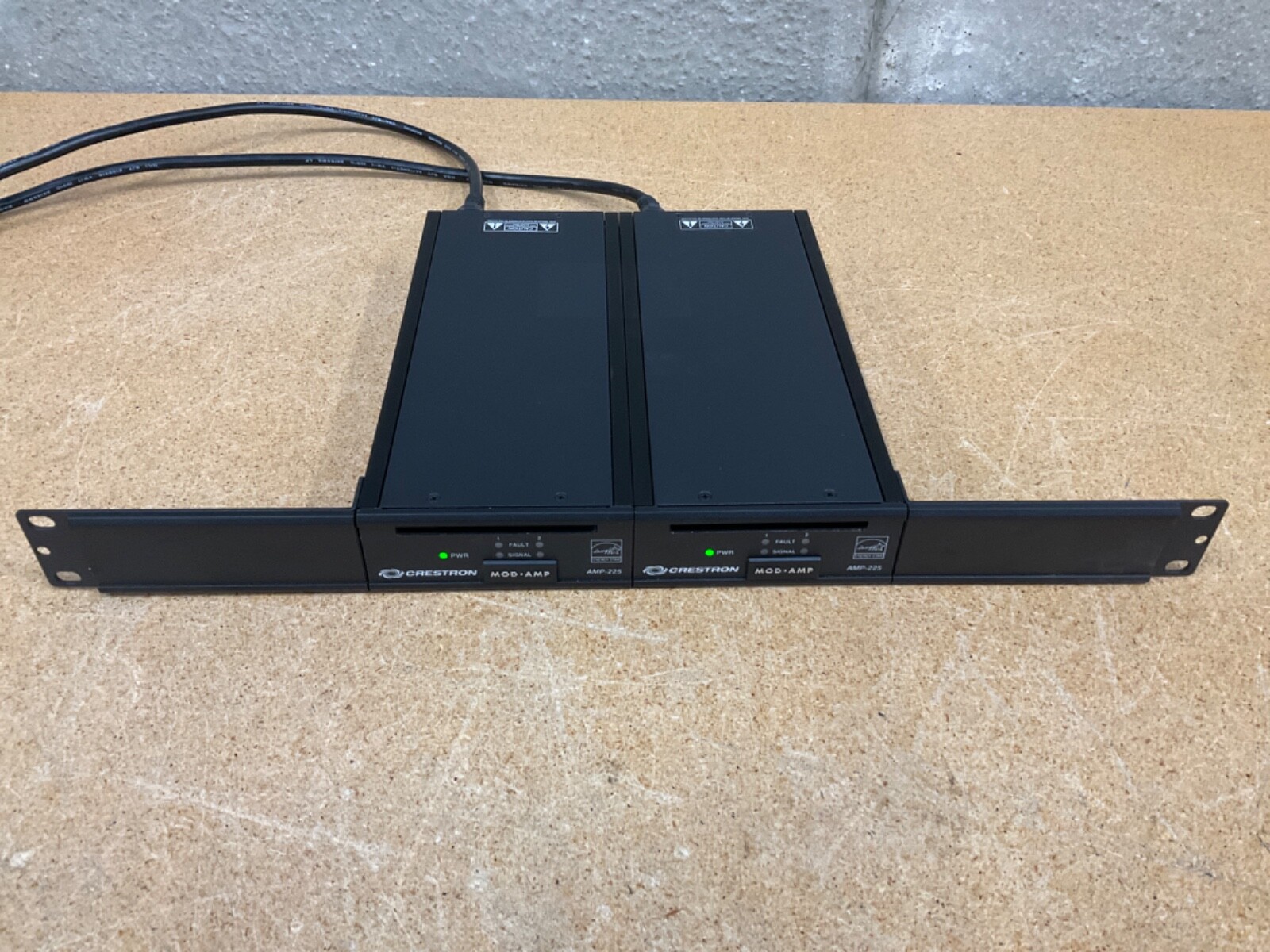 Lot of 2 Crestron AMP-225 Dual Channel Modular Power Amplifiers