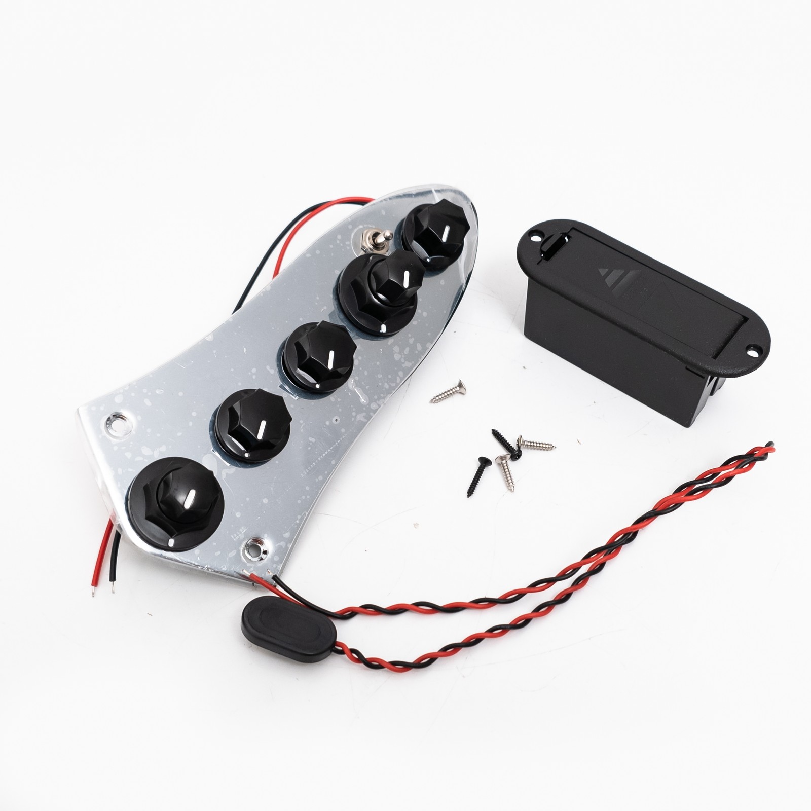 JB-07 Active Bass Preamp Control Plate 5-Knob Prewired Circuit Toggle Switch