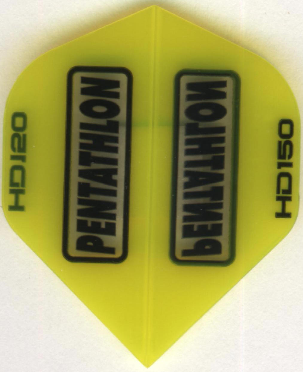Yellow PENTATHLON HD150 Dart Flights: 3 per set