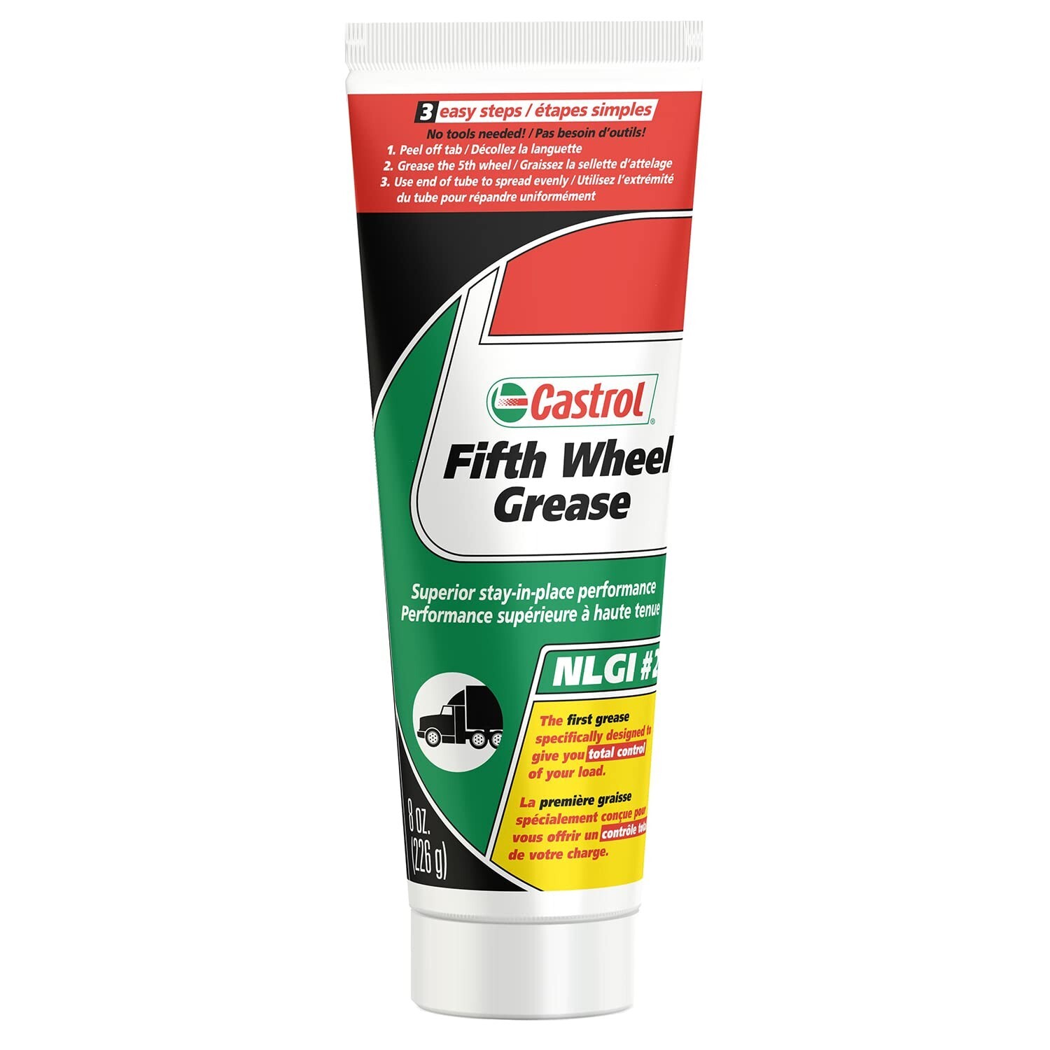 Castrol Fifth Wheel Grease NLGI 2 8oz Tube Trailer Hitch Semi Truck RV x 1