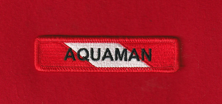AQUAMAN Chevron Rocker SCUBA Certification Diving Patch Fully Embroidered USA