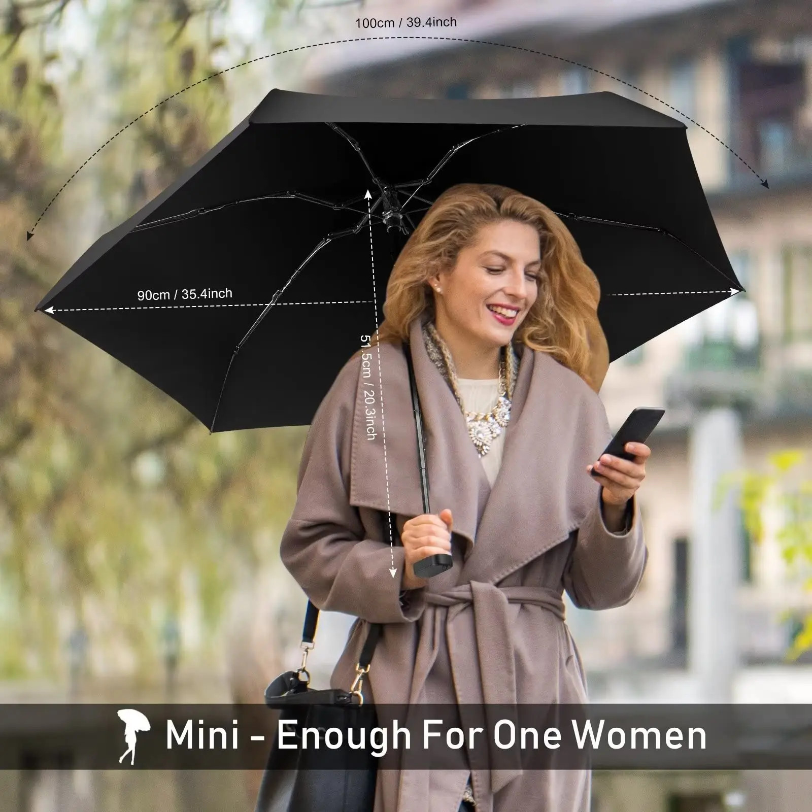 Small Mini UV Umbrella for Women Lightweight Compact Travel Umbrella Portable Pa