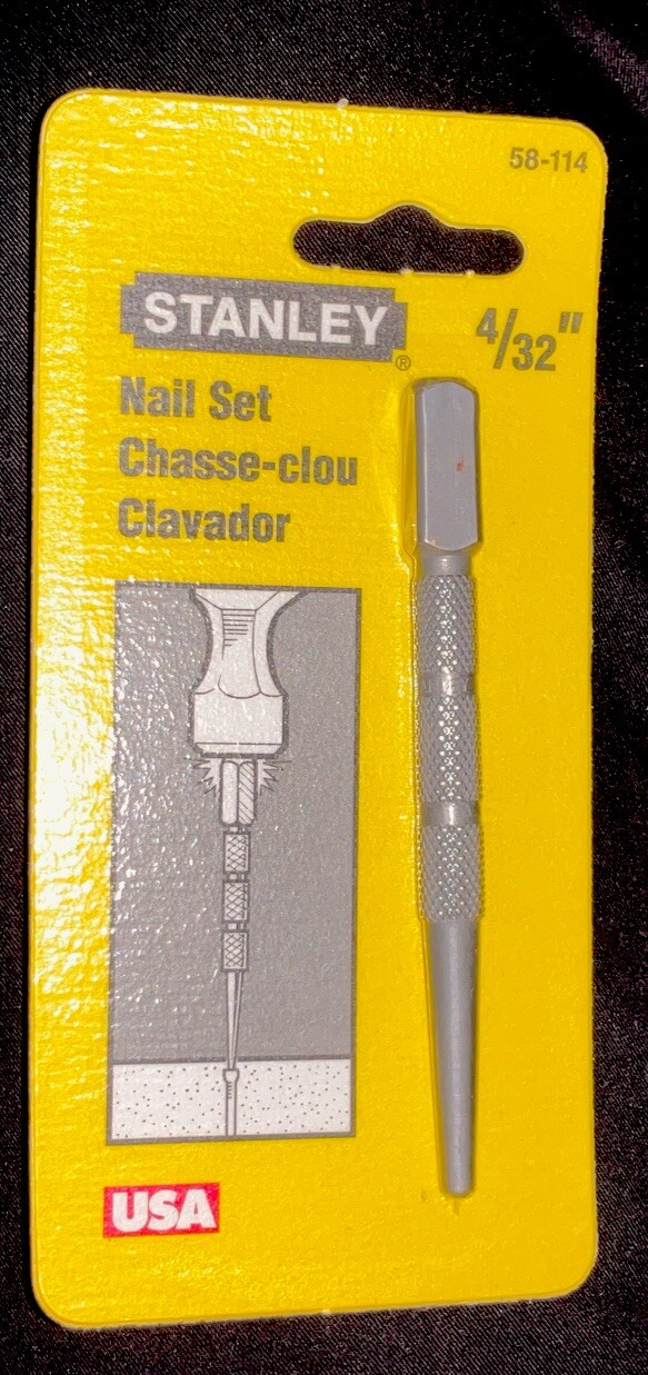 Stanley 4/32" Nail Set 58-114 * Made in USA * BRAND NEW * FREE SHIPPING *