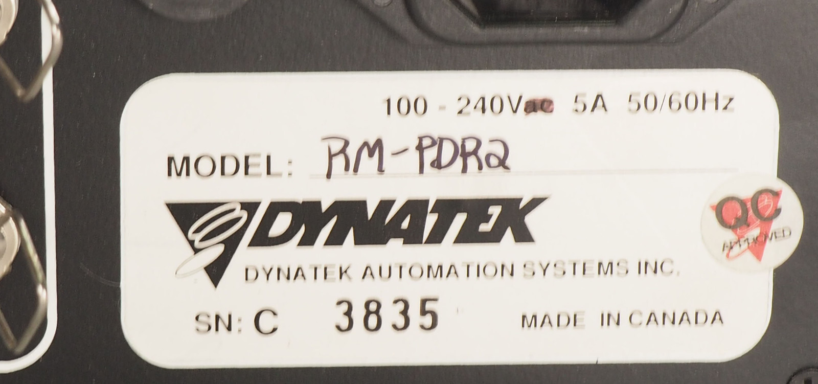 DYNATEK RM-PDR2 Automation System SCSI Interface