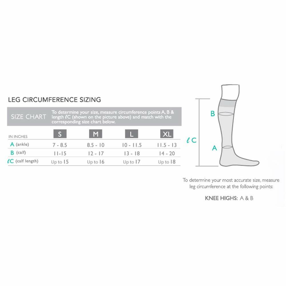 Rejuva 15-20 mmHg Graduated Compression Socks Stripe Pattern Coral Large New