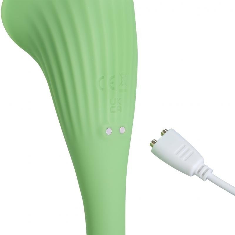 Cloud 9 Spathe Lily Dual Motor Vibrator Bendable Green Rechargeable