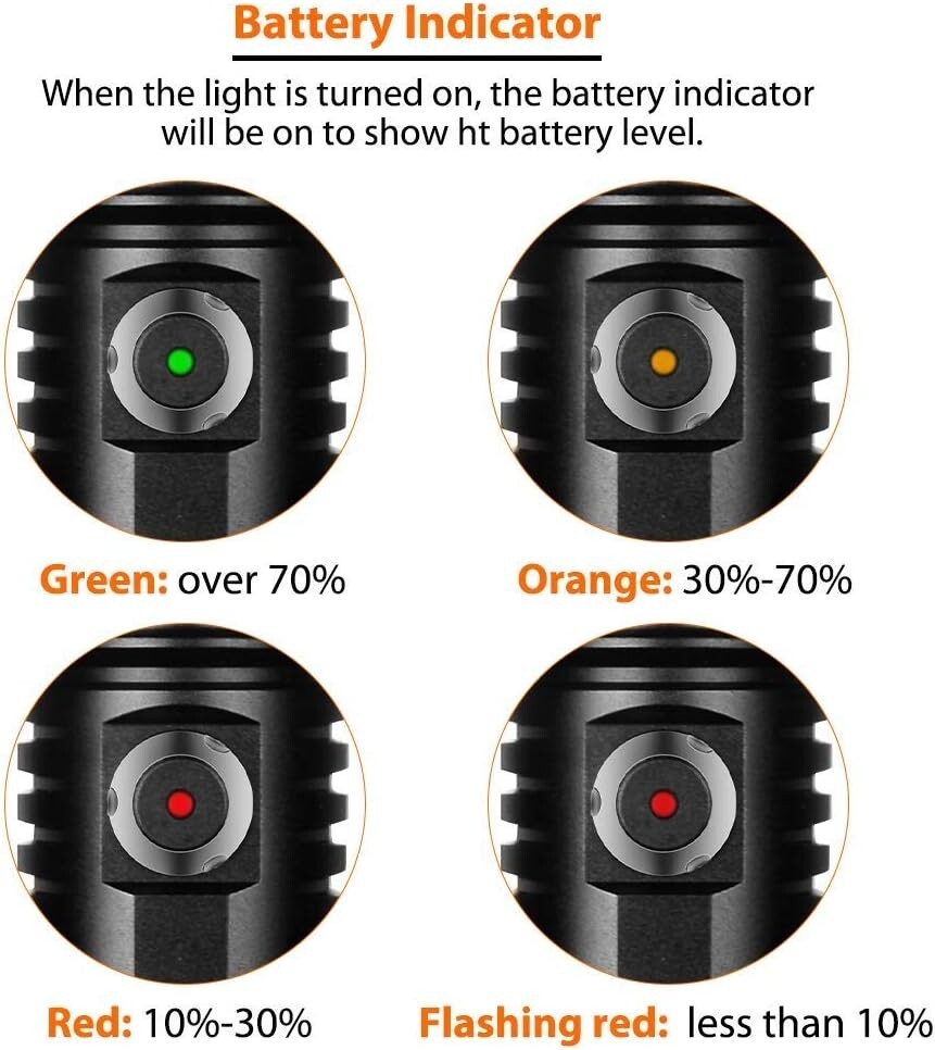 Compact 210 Lumen Dive Light with Battery Indicator - Perfect for Photography